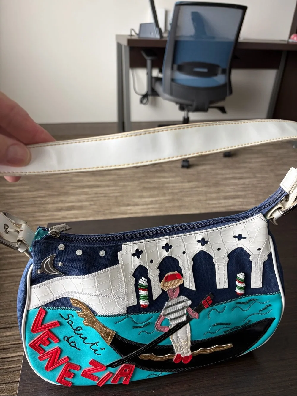 Braccialini Cartoline Venezia italian hobo handbag